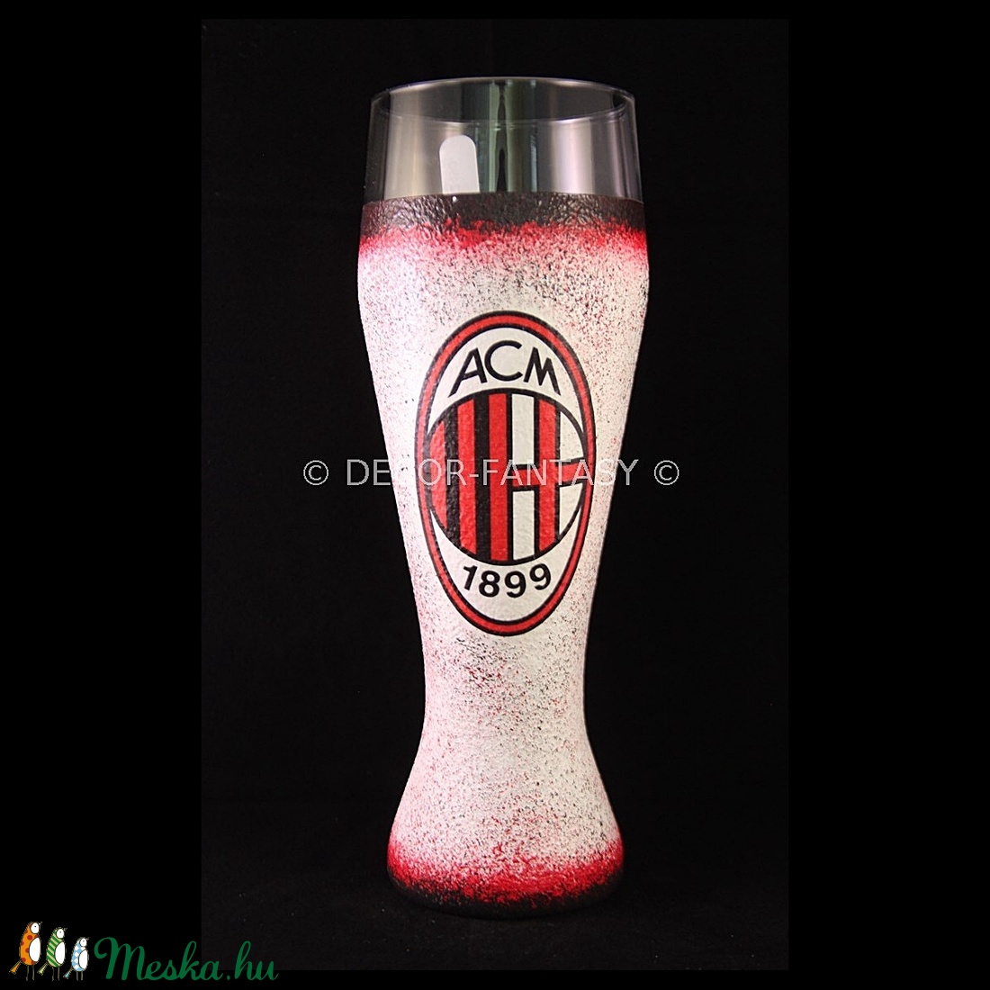AC MILAN emblémával díszített sörös pohár ( 0,5 l ) - - Meska.hu AC MILAN emblémával díszített sörös pohár ( 0,5 l ) - - Meska.hu