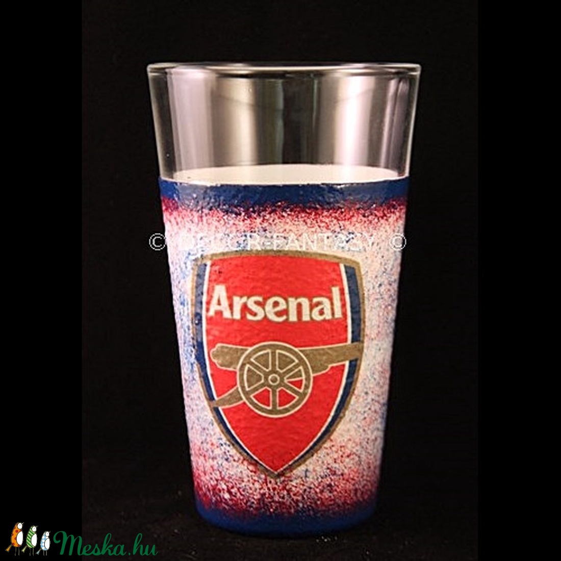 ARSENAL emblémával díszített vizes pohár ( 0,3 l ) - - Meska.hu ARSENAL emblémával díszített vizes pohár ( 0,3 l ) - - Meska.hu