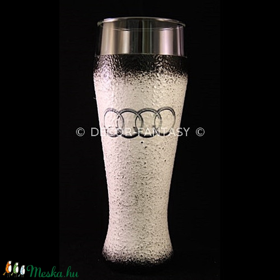 AUDI emblémával díszített sörös pohár ( 0,5 l ) - - Meska.hu AUDI emblémával díszített sörös pohár ( 0,5 l ) - - Meska.hu