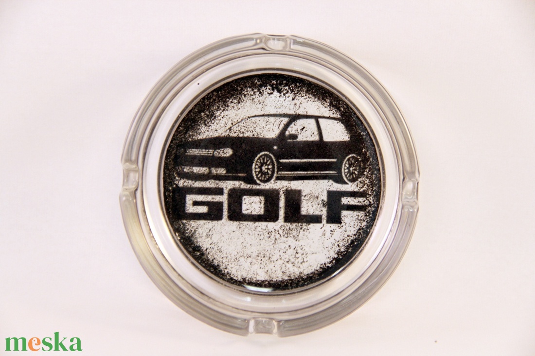 VOLKSWAGEN emblémás hamutál; A saját Volkswagen autód fényképével is!  ( GOLF  ) - otthon & életmód - dekoráció - Meska.hu