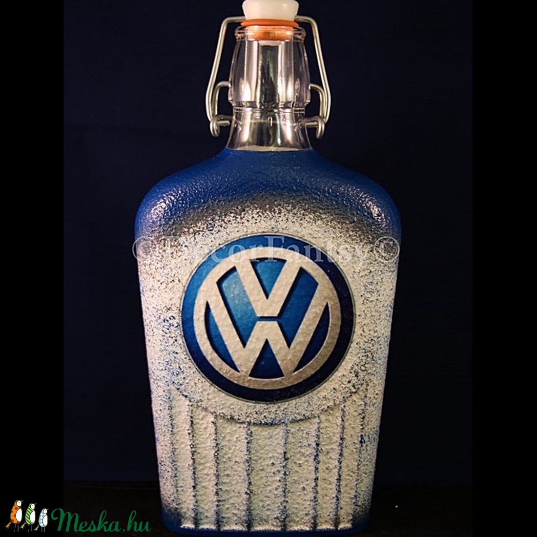 VOLKSWAGEN pálinkás csatosüveg ; Saját Volkswagen autód fényképével is! - otthon & életmód - dekoráció - Meska.hu