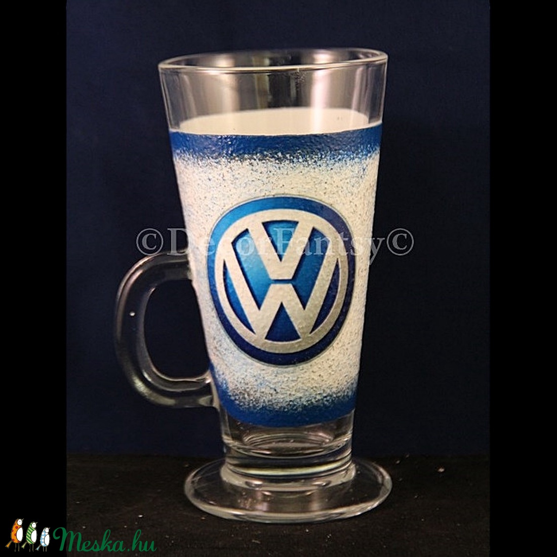 VOLKSWAGEN emblémával díszített Latte-s pohár ( 260 ml ) -  - Meska.hu