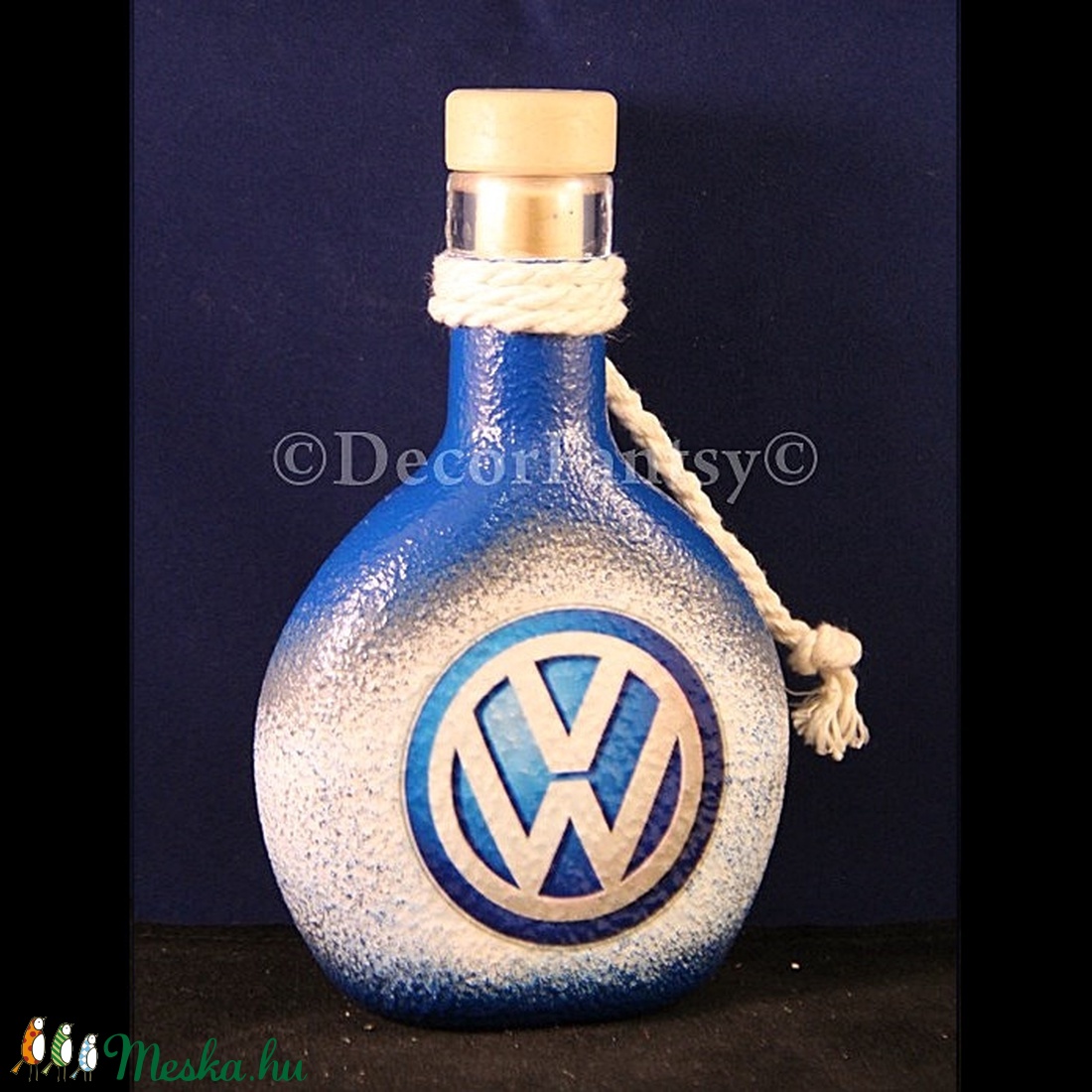 VOLKSWAGEN emblémával díszített kis butykos ( 0,2 l ) - - Meska.hu VOLKSWAGEN emblémával díszített kis butykos ( 0,2 l ) - - Meska.hu