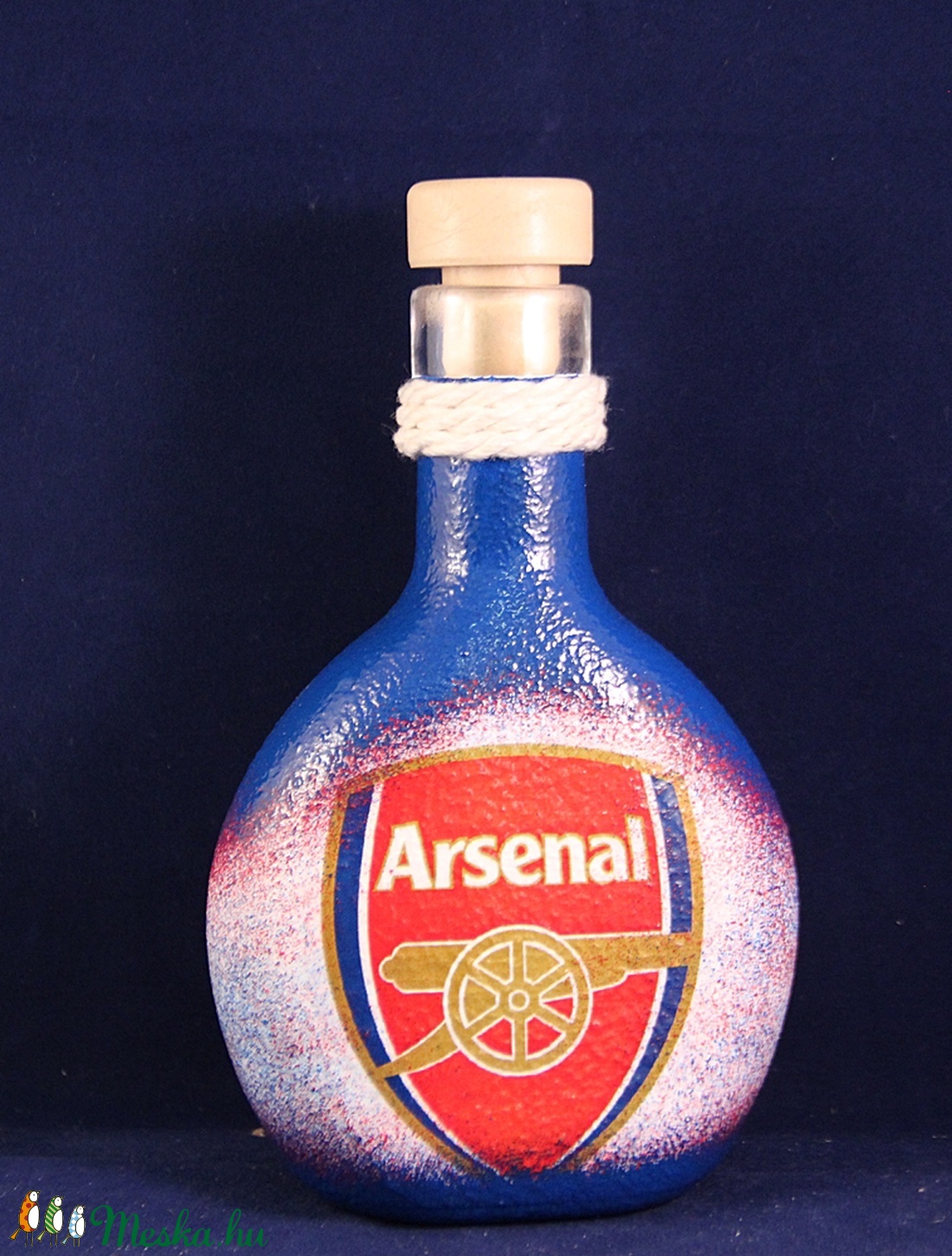 ARSENAL  emblémával díszített  kis pálinkás butykos  ( 0,2 l ) Igazán egyedi Arsenal szurkolói ajándék - otthon & életmód - konyhafelszerelés, tálalás - Meska.hu