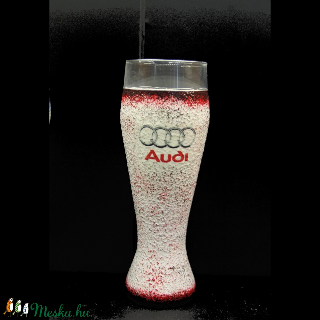 AUDI emblémával díszített sörös pohár ( 0,5 l ) - - Meska.hu AUDI emblémával díszített sörös pohár ( 0,5 l ) - - Meska.hu