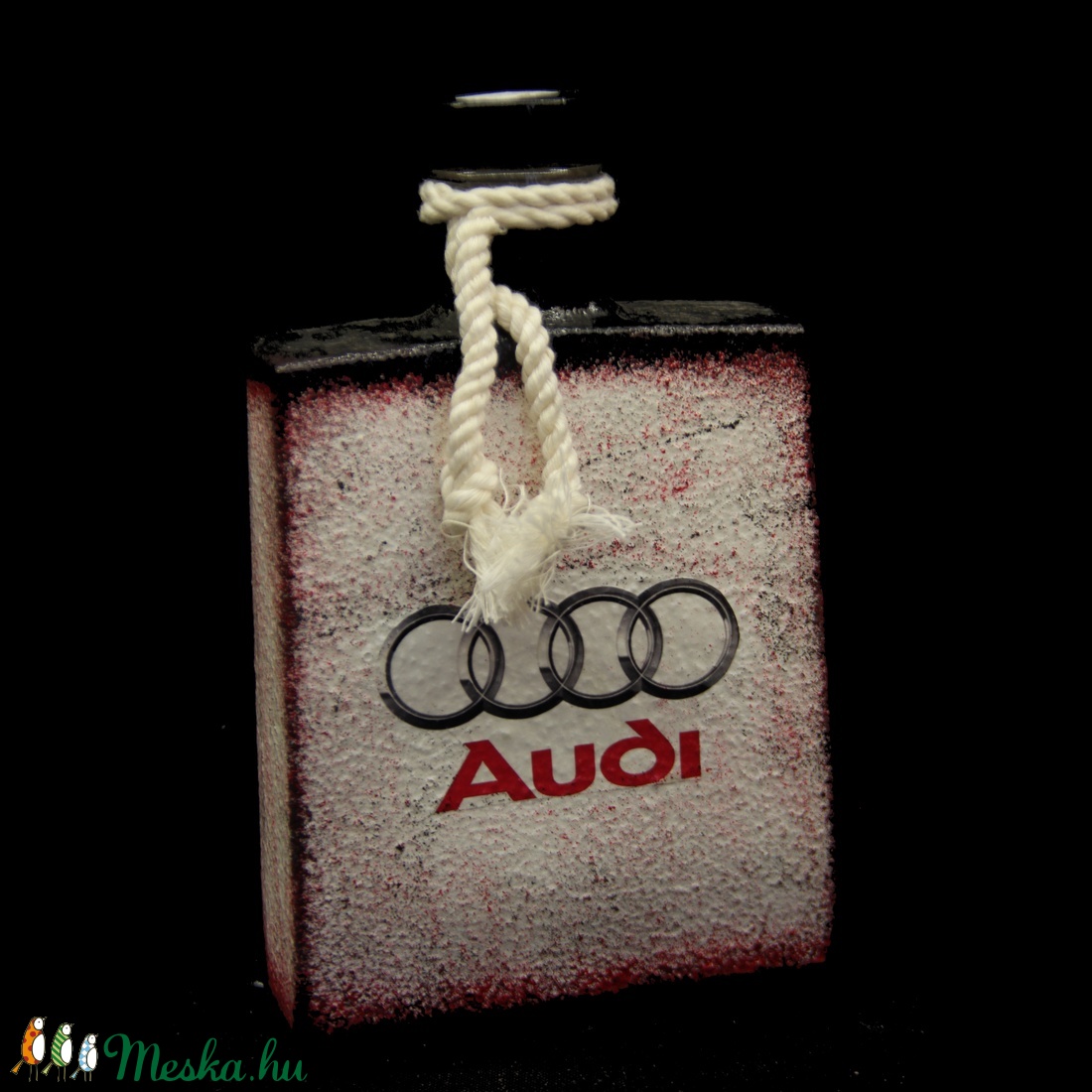 AUDI  emblémával díszített pálinkás üveg ( 0,5 l )  -  - Meska.hu