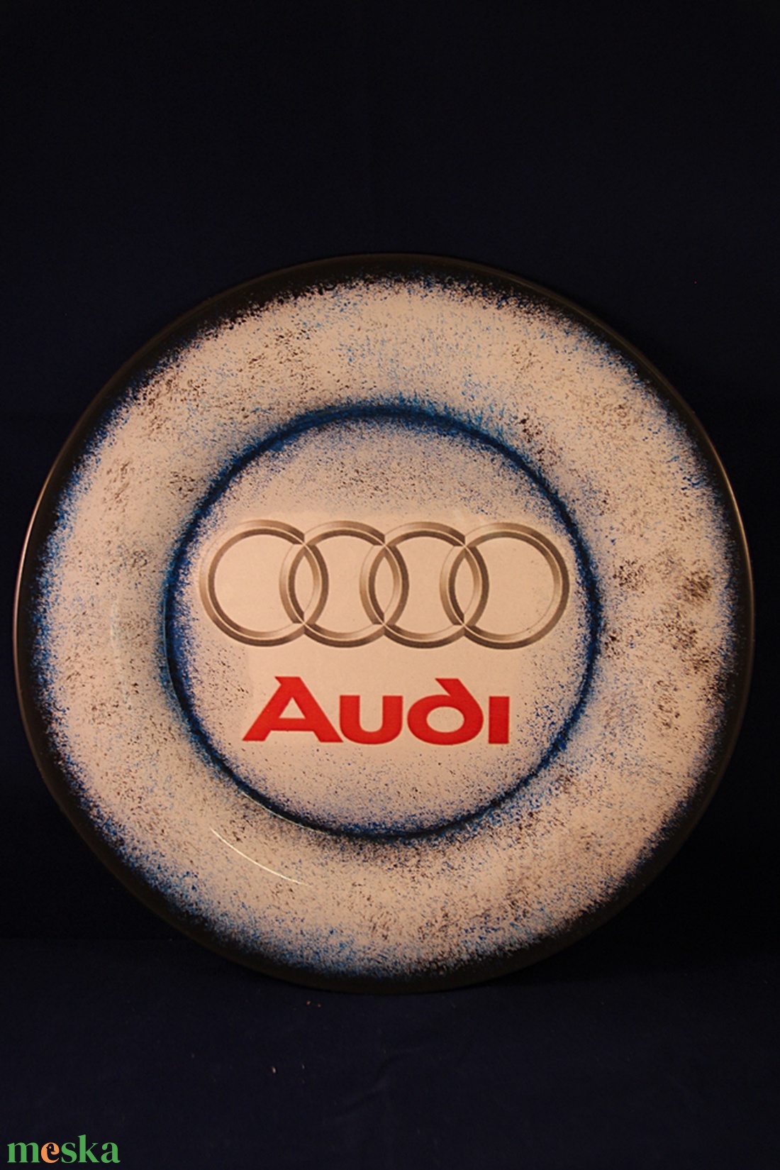 AUDI  emblémával díszített tányér készlet ; Audi rajongó autósoknak - otthon & életmód - Meska.hu