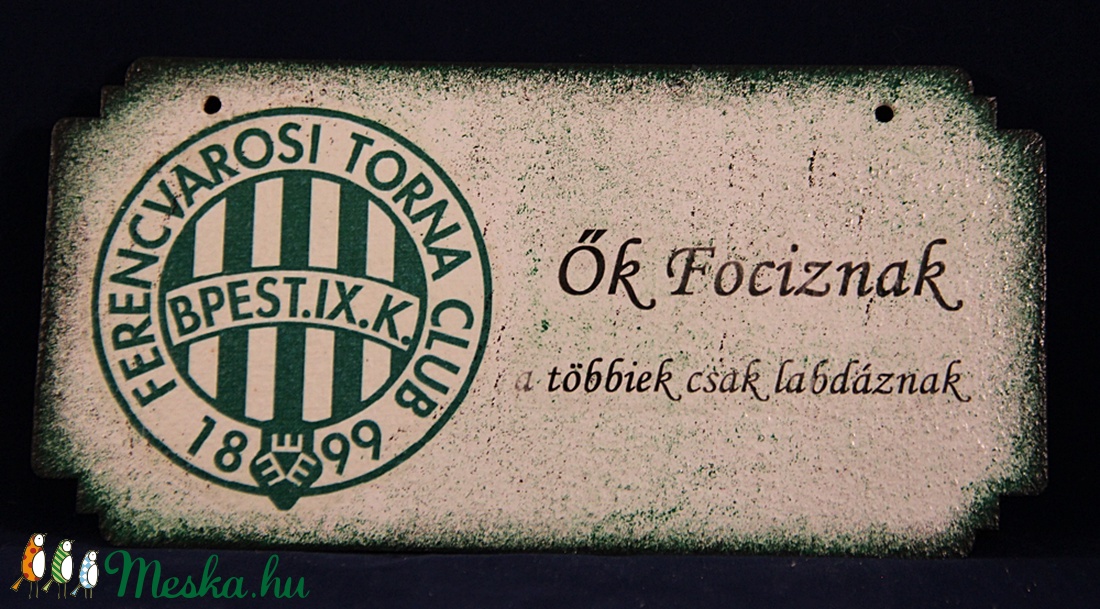 FTC emblémás fatábla - FTC futball szurkolóknak - otthon & életmód - dekoráció - Meska.hu
