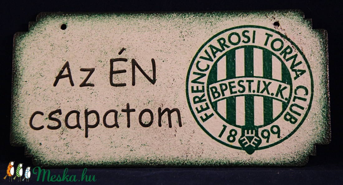 FTC emblémás fatábla ; FTC futball szurkolóknak - otthon & életmód - dekoráció - Meska.hu