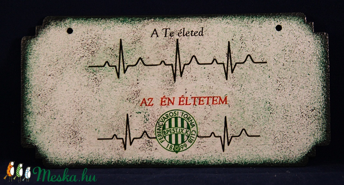 FTC emblémás fatábla ; FTC futball szurkolóknak - otthon & életmód - dekoráció - Meska.hu