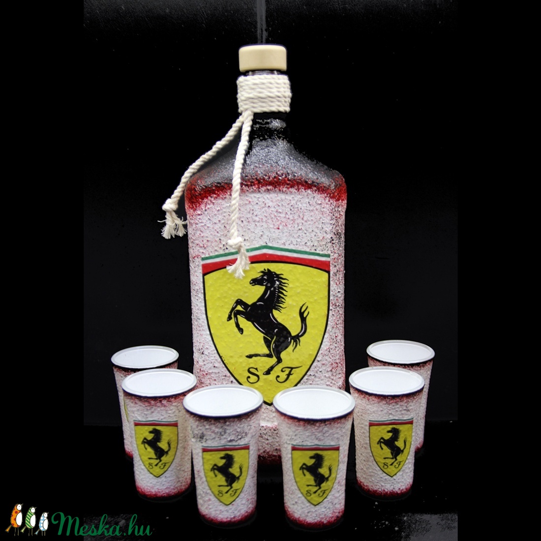 FERRARI pálinkás készlet ; ferrari rajongóknak - otthon & életmód - konyhafelszerelés, tálalás - Meska.hu