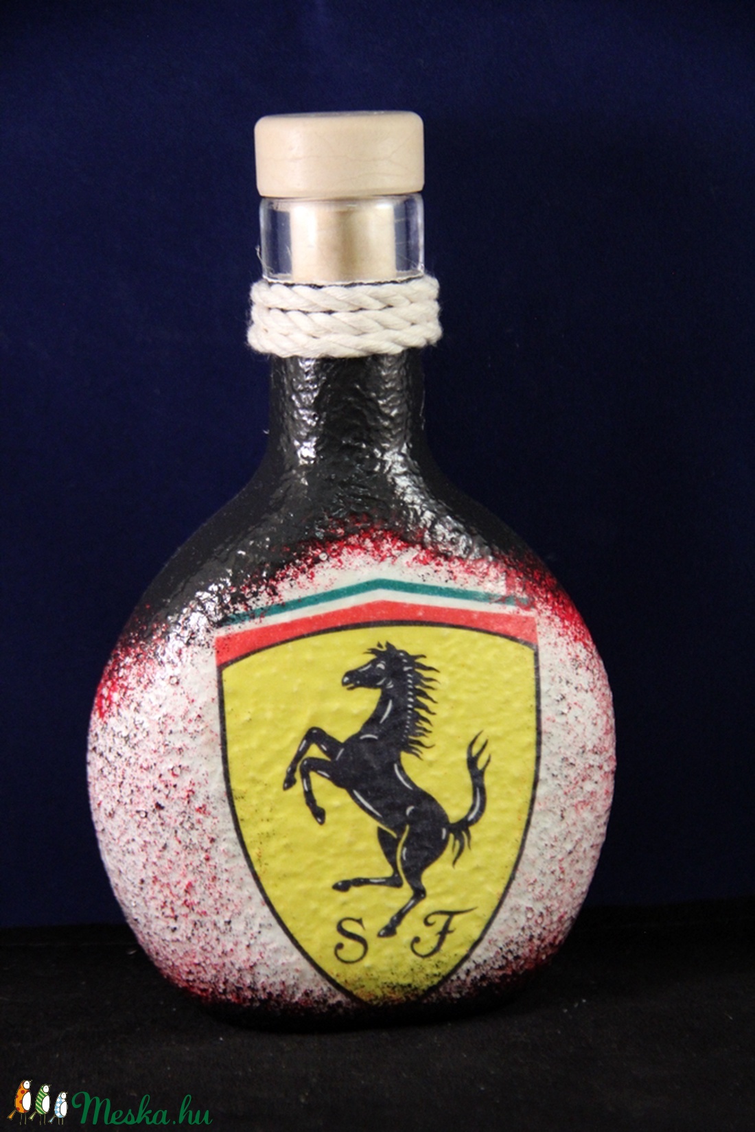 FERRARI pálinkás flaska ; autő rajongóknak - otthon & életmód - konyhafelszerelés, tálalás - Meska.hu