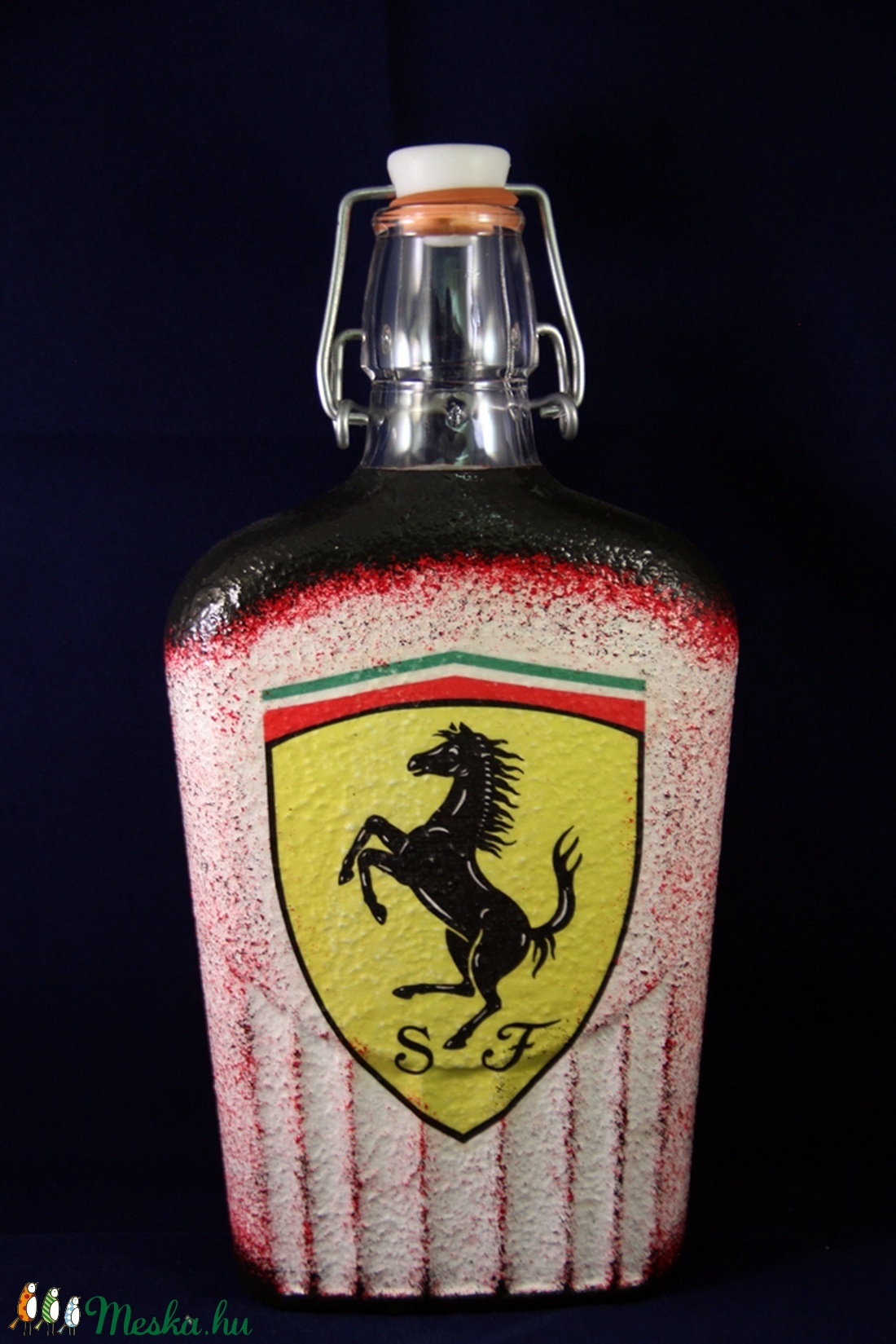 FERRARI csatosüveg ; autó rajongóknak - otthon & életmód - konyhafelszerelés, tálalás - Meska.hu