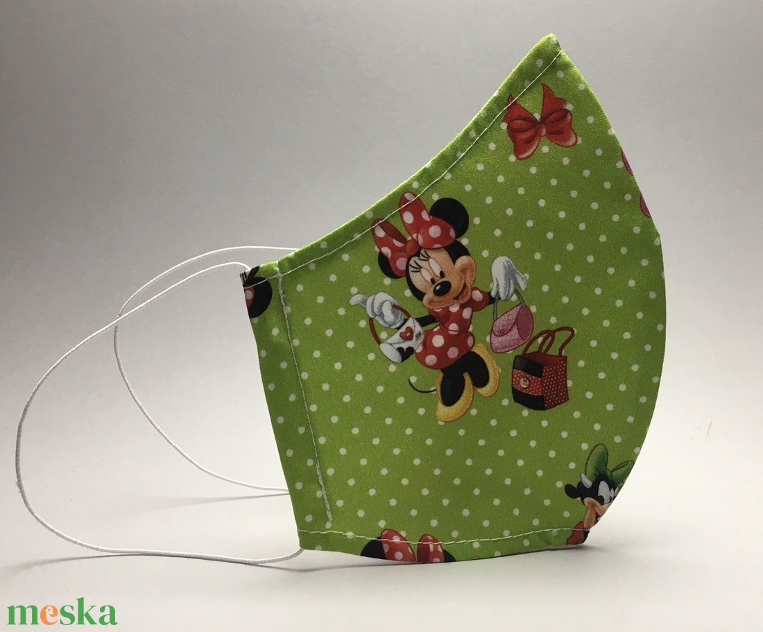 Egyedi  Minnie egeres  szájmaszk,mosható szájmaszk,textil szájmaszk,egészségügyi  szájmaszk-- - maszk, arcmaszk - gyerek - Meska.hu