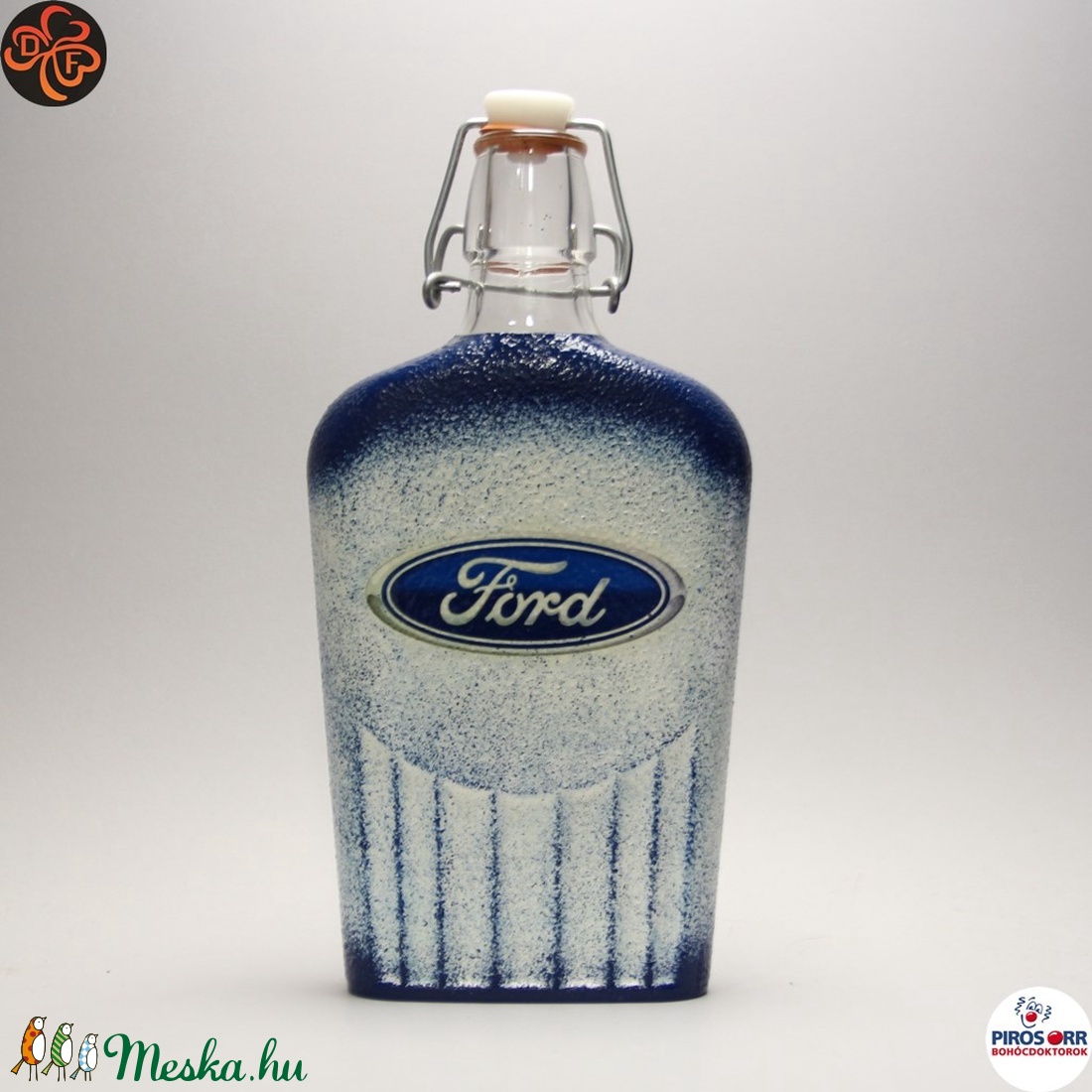 FORD pálinkás üveg ; A saját Ford autód fényképével is!  - otthon & életmód - konyhafelszerelés, tálalás - Meska.hu