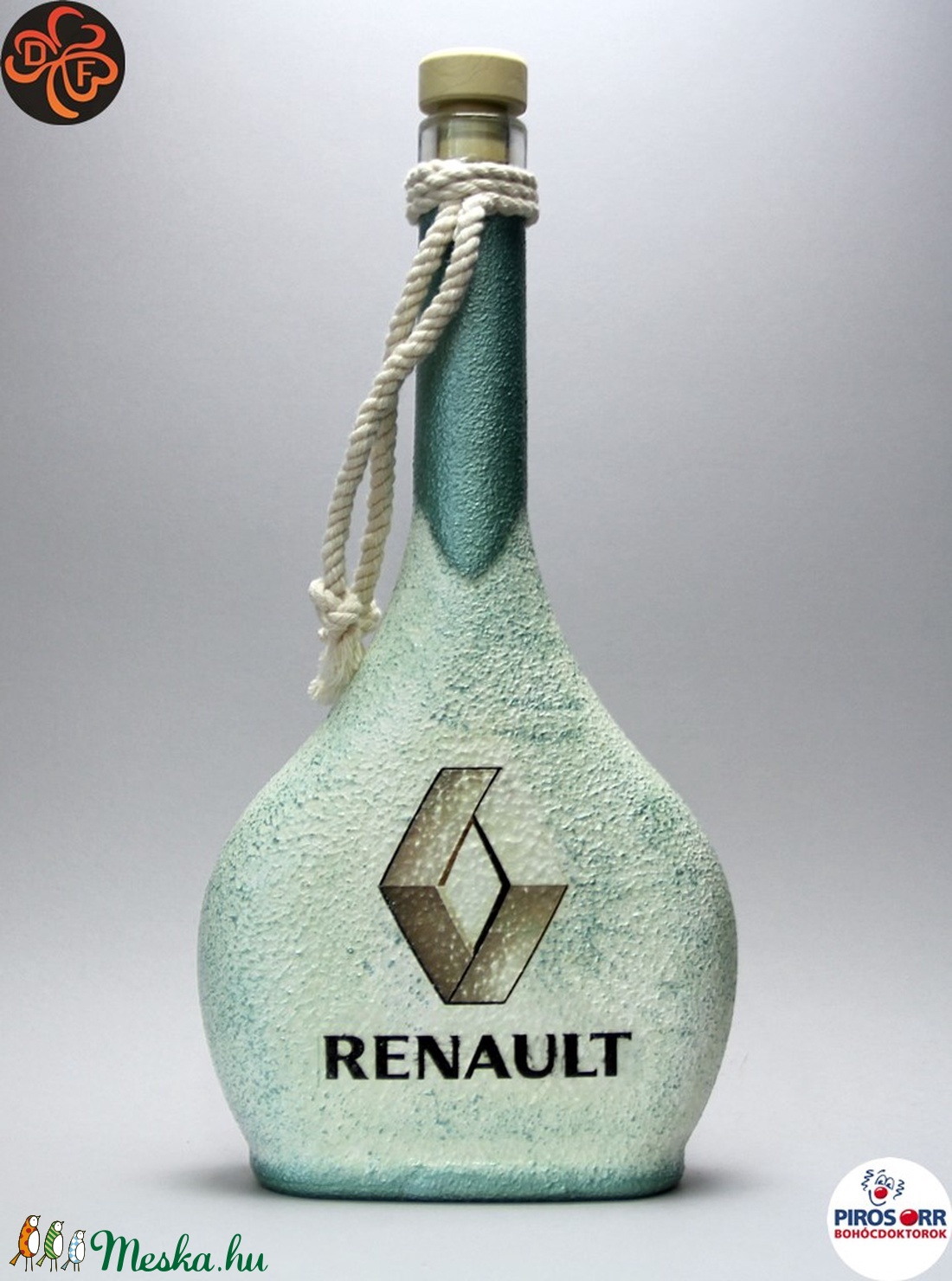 RENAULT italos üveg ; autó rajongó férjnek, barátnak - otthon & életmód - dekoráció - Meska.hu