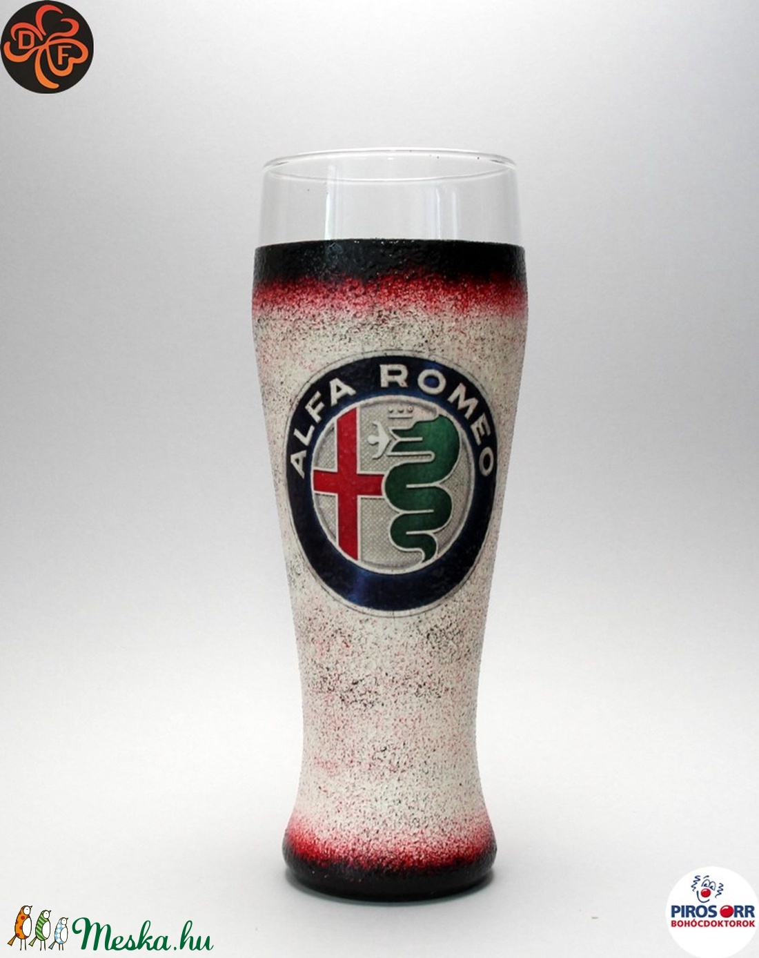 Alfa Romeo sörös pohár; A saját autód fotójával is!  - otthon & életmód - konyhafelszerelés, tálalás - Meska.hu