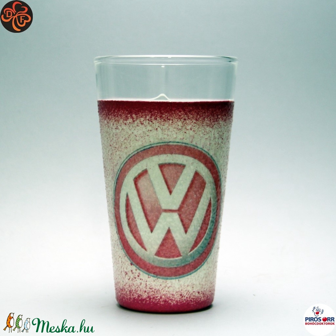 VOLKSWAGEN üdítős pohár ; Volkswagen autód fényképével is! - otthon & életmód - konyhafelszerelés, tálalás - Meska.hu