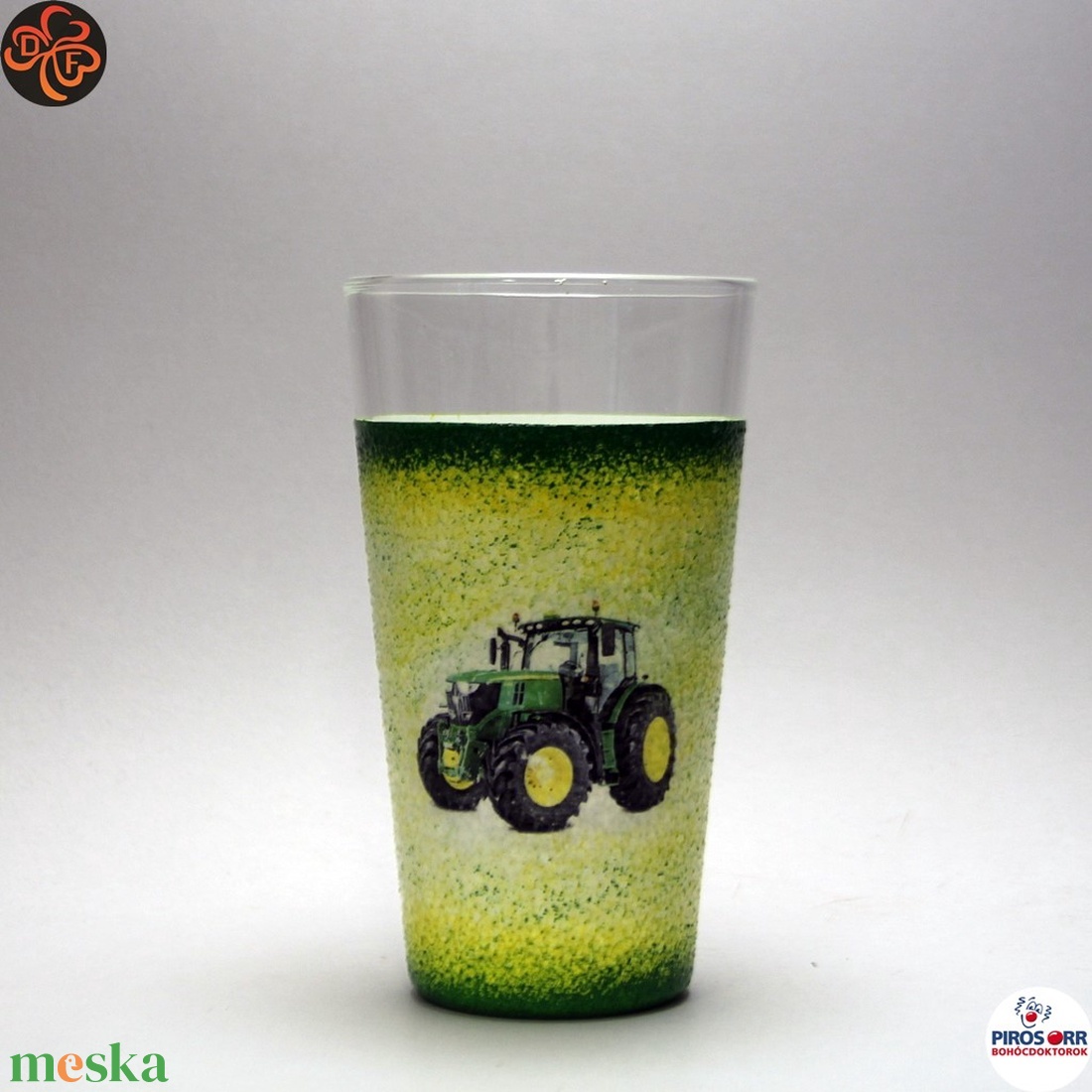 Gazda uram vizes pohár ; Saját John Deere traktorod fényképével is! - otthon & életmód - konyhafelszerelés, tálalás - Meska.hu