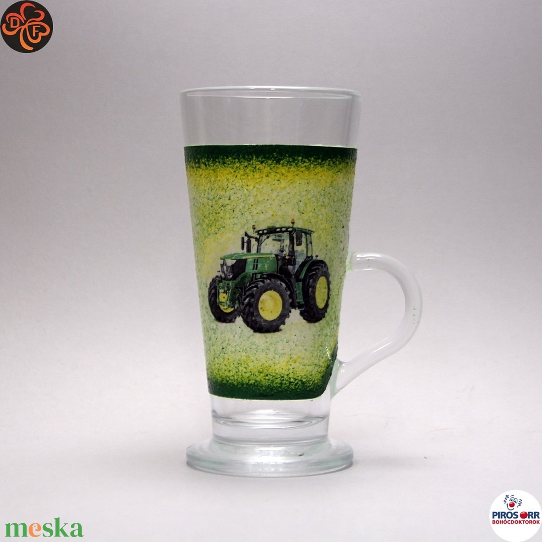 Gazdasszony kávés pohár, kávé imádóknak ; Saját John Deere traktorod fényképével is! - otthon & életmód - konyhafelszerelés, tálalás - Meska.hu