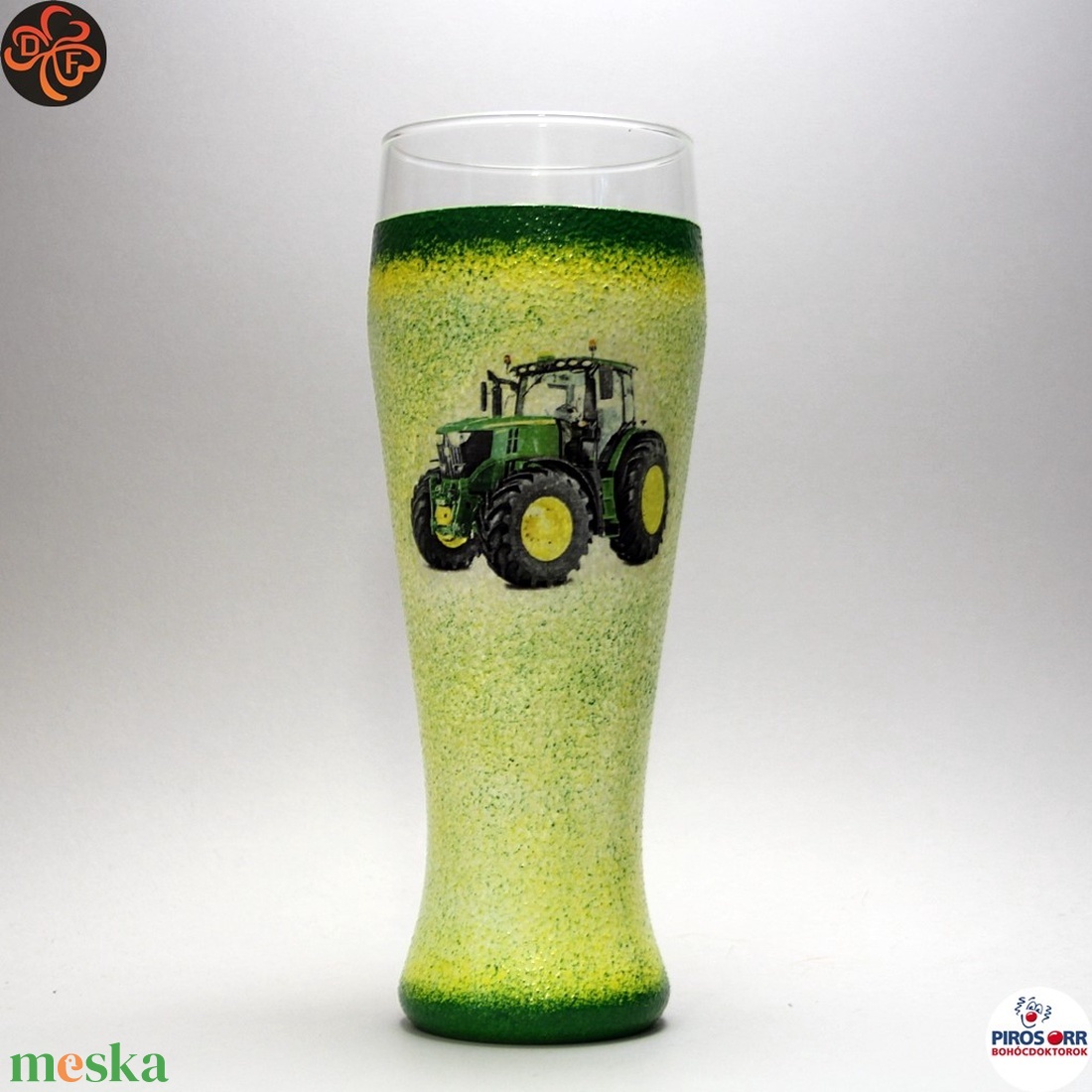 Gazda sörös pohára ; John Deere Traktor  ; Saját traktorod fényképével is! - otthon & életmód - Meska.hu