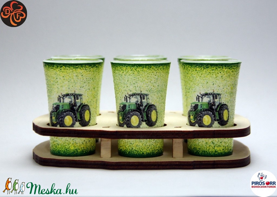 Gazda uram pálinka kínálója  ; Saját John Deere Traktorod fényképével is!  - otthon & életmód - konyhafelszerelés, tálalás - Meska.hu