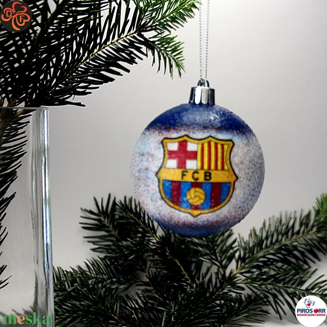 Karácsonyfadísz FC Barcelona ; Ajándék férj, barát, Barcelona szurkoló részére - karácsony - Meska.hu
