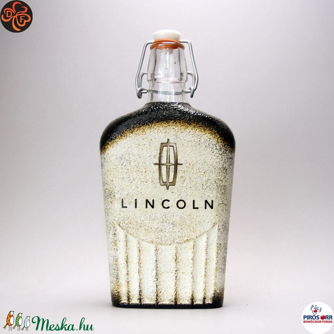 Lincoln emblémás csatosüveg ; amerikai autó kedvelő férfiaknak - otthon & életmód - konyhafelszerelés, tálalás - Meska.hu