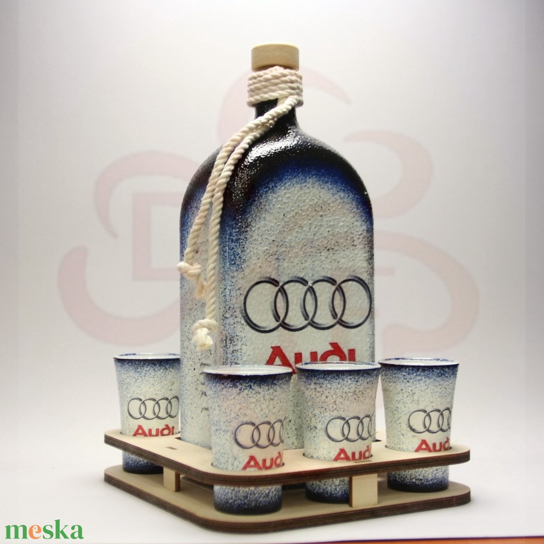 Audi pálinkás készlet ; Audi rajongóknak - otthon & életmód - dekoráció - Meska.hu