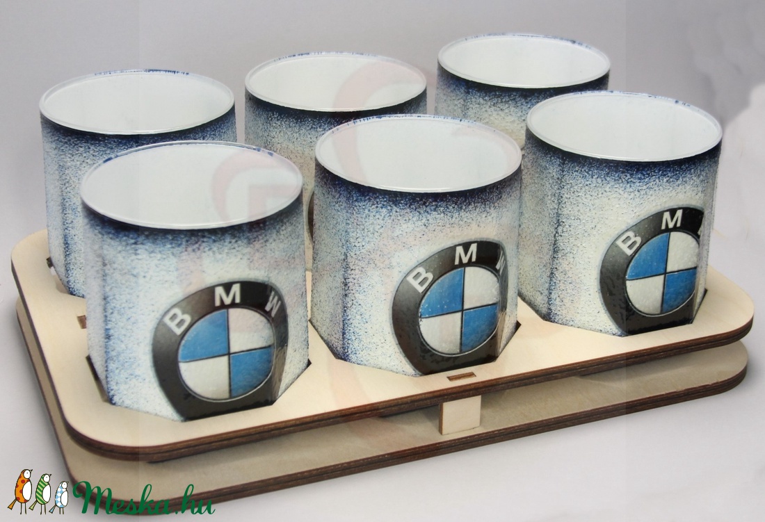 BMW whiskys pohár készlet ; Saját BMW autód fotójával is!  - otthon & életmód - konyhafelszerelés, tálalás - Meska.hu