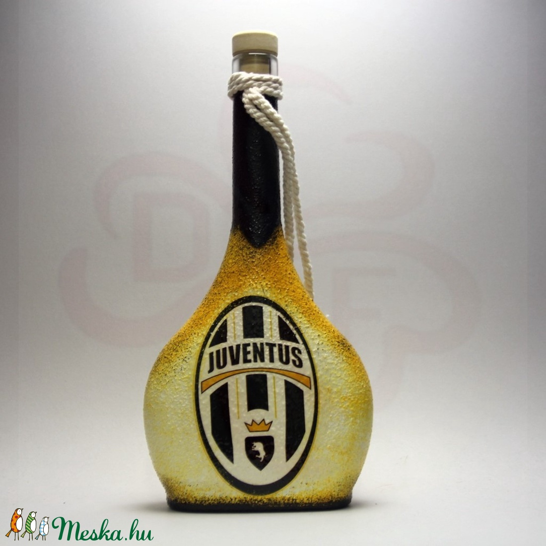 JUVENTUS italos üveg ; futball szurkolóknak, férjnek, barátnak születésnapra, névnapra, karácsonyra - otthon & életmód - konyhafelszerelés, tálalás - Meska.hu