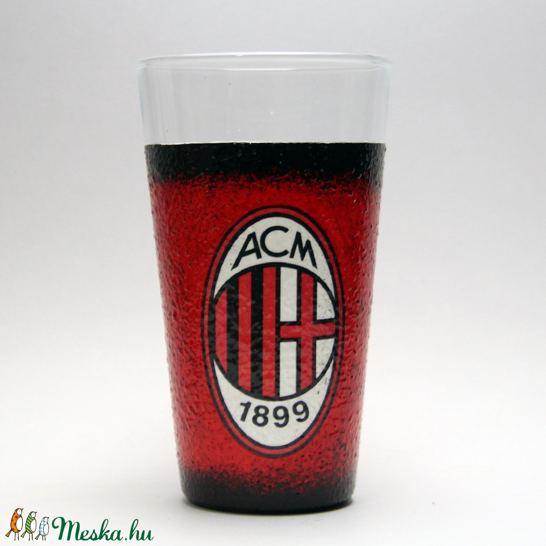 AC MILAN vizes, üdítős pohár ; foci szurkolóknak - otthon & életmód - konyhafelszerelés, tálalás - Meska.hu