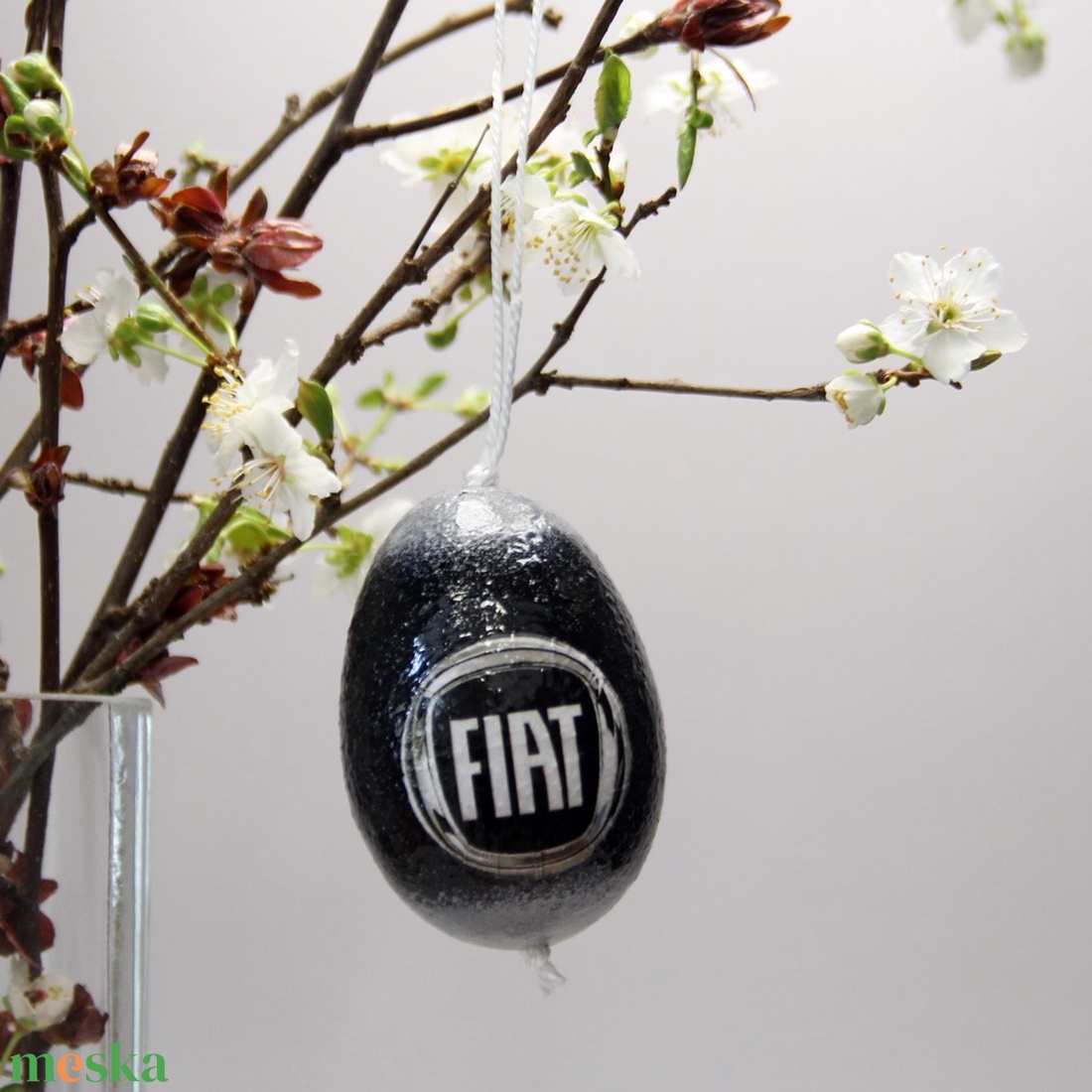 FIAT emblémás  húsvéti tojás ; Ajándék FIAT rajongók részére - otthon & lakás - dekoráció - fali és függő dekoráció - függődísz - Meska.hu