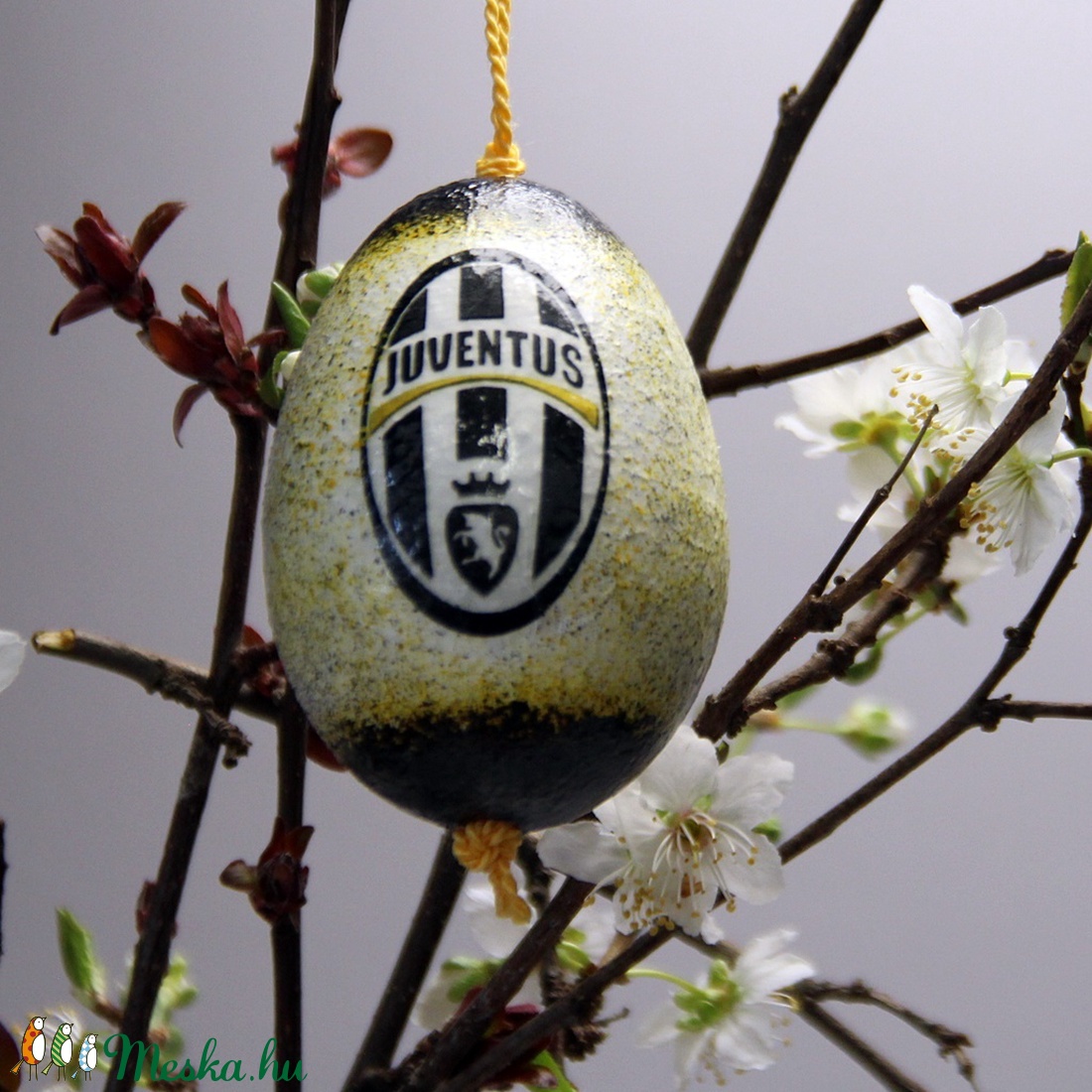 Juventus húsvéti tojás ; Ajándék Juventus rajongók részére világos színben - otthon & lakás - dekoráció - dísztárgy - Meska.hu