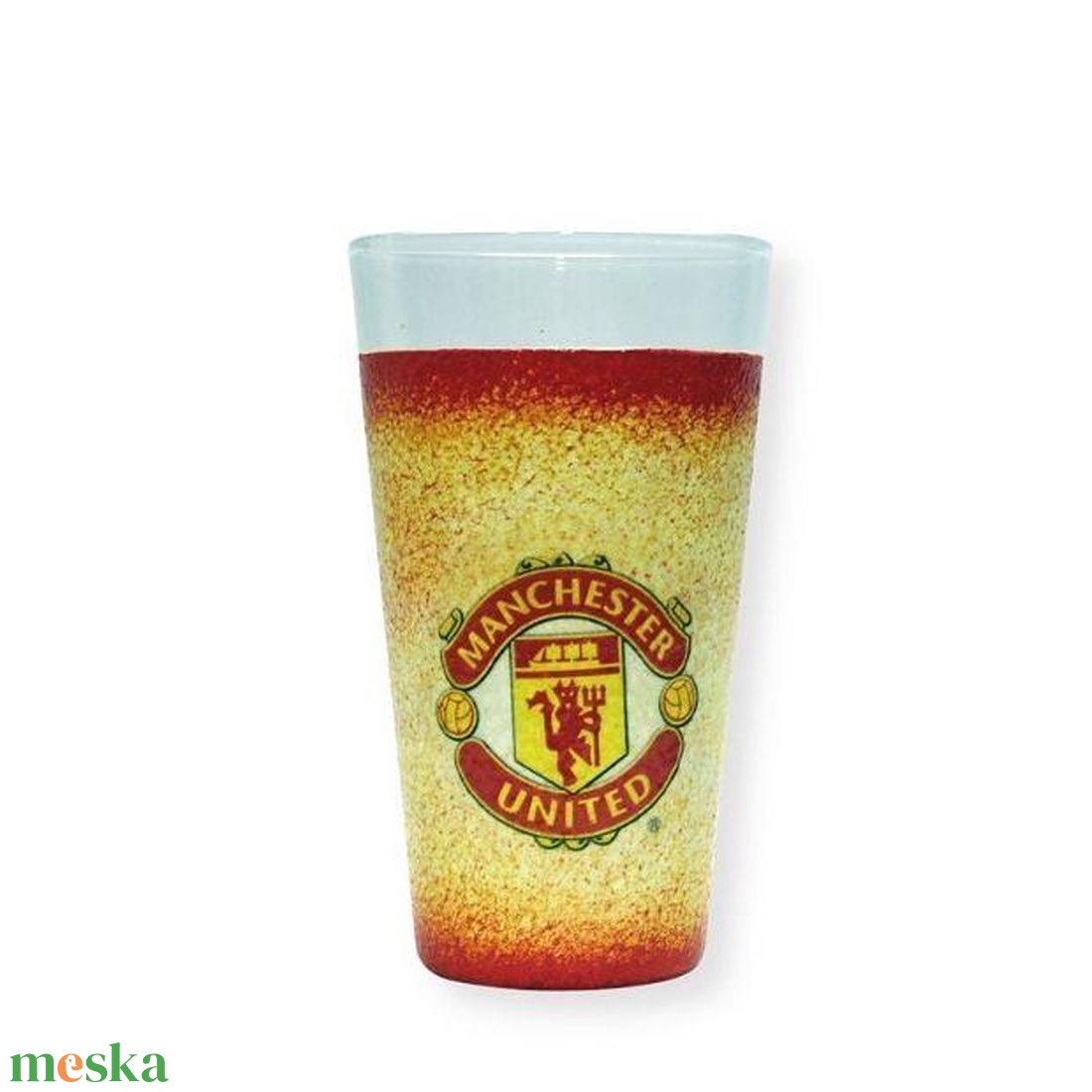 Manchester United vizes pohár; futball szurkolóknak - otthon & lakás - konyhafelszerelés, tálalás - tálalás - pohár - Meska.hu