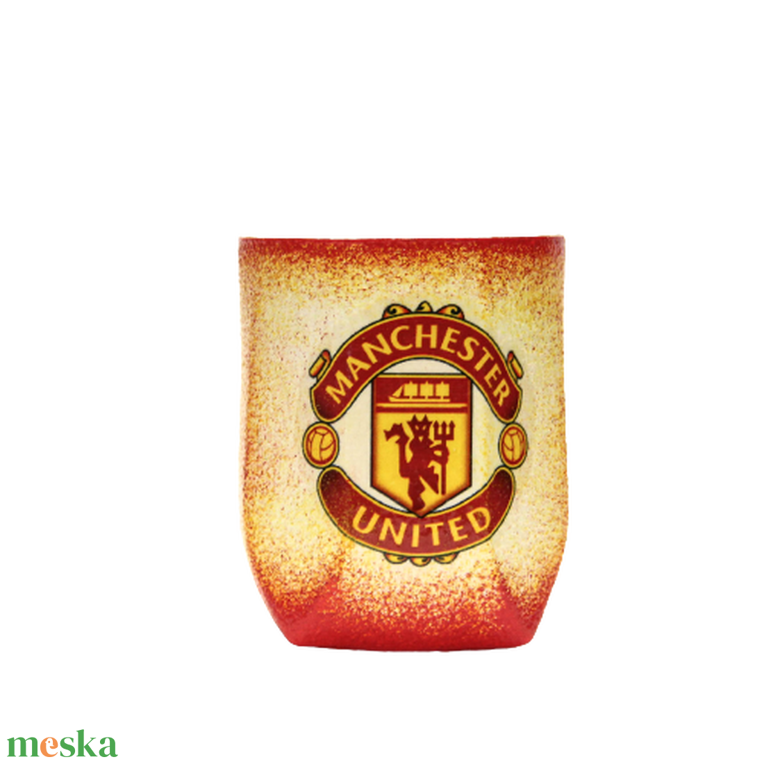 Manchester United  whiskys pohár  ; futball szurkolóknak - otthon & lakás - konyhafelszerelés, tálalás - tálalás - pohár - Meska.hu