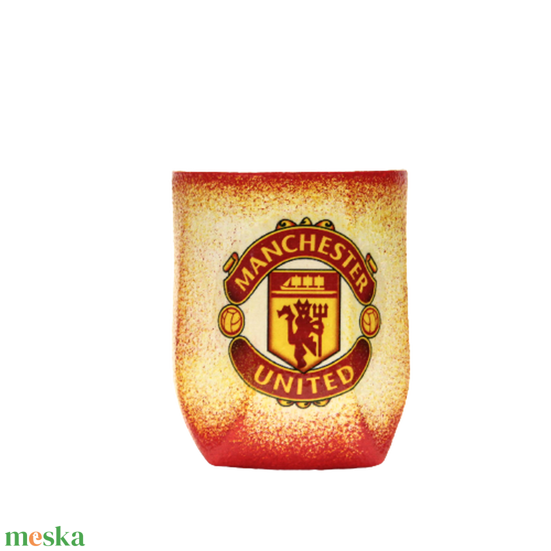 Manchester United  whiskys pohár  ; futball szurkolóknak - otthon & életmód - konyhafelszerelés, tálalás - tálalás - pohár - Meska.hu