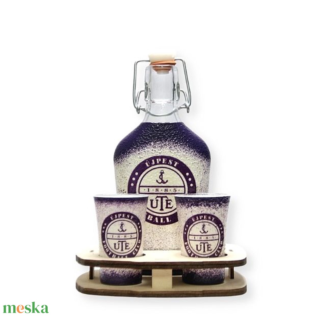 UTE whiskys kínáló készlet ; UTE foci szurkolóknak - otthon & életmód - konyhafelszerelés, tálalás - tálalás - kínálótál - Meska.hu
