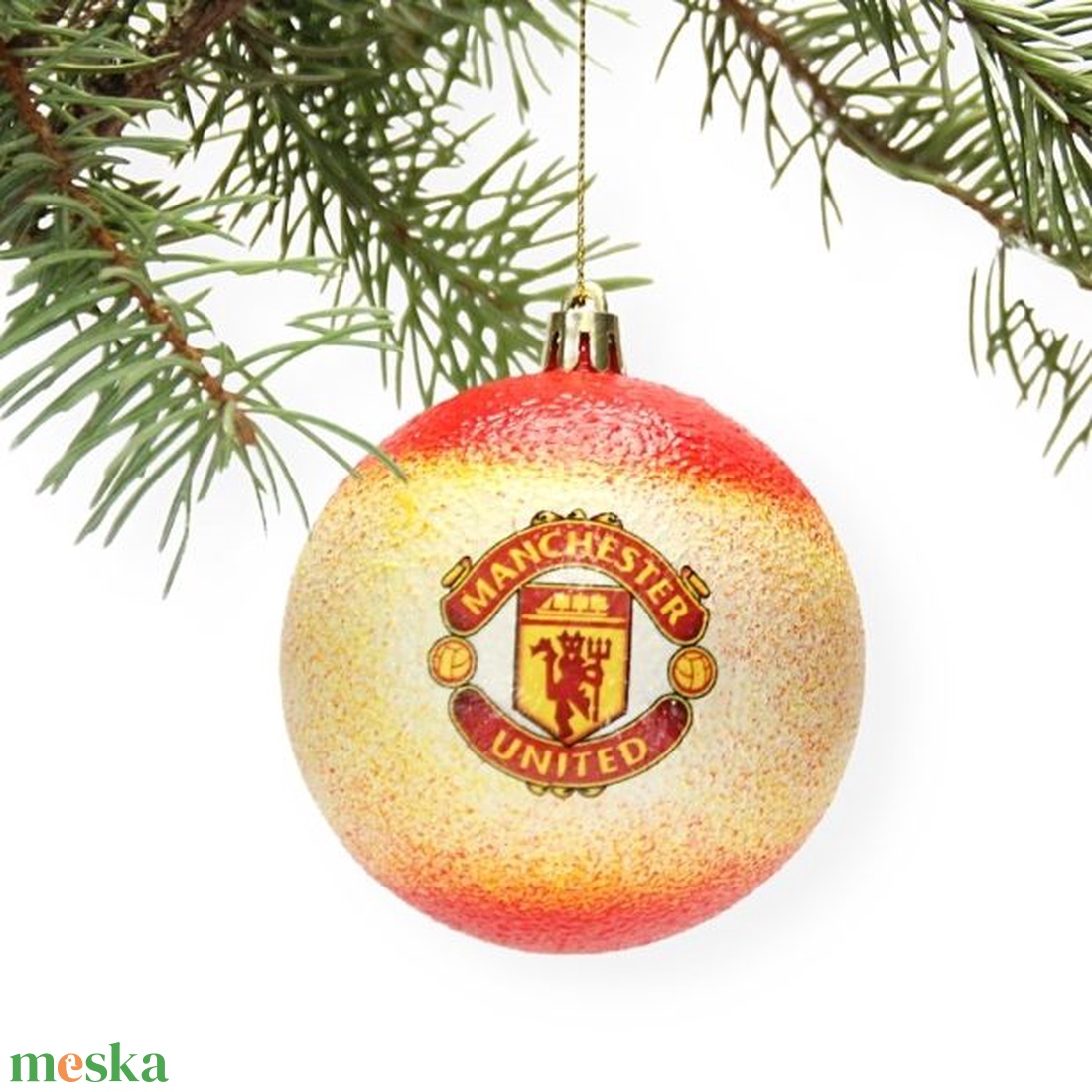 Manchester United karácsonyi gömb - karácsony - karácsonyi lakásdekoráció - karácsonyfadíszek - Meska.hu