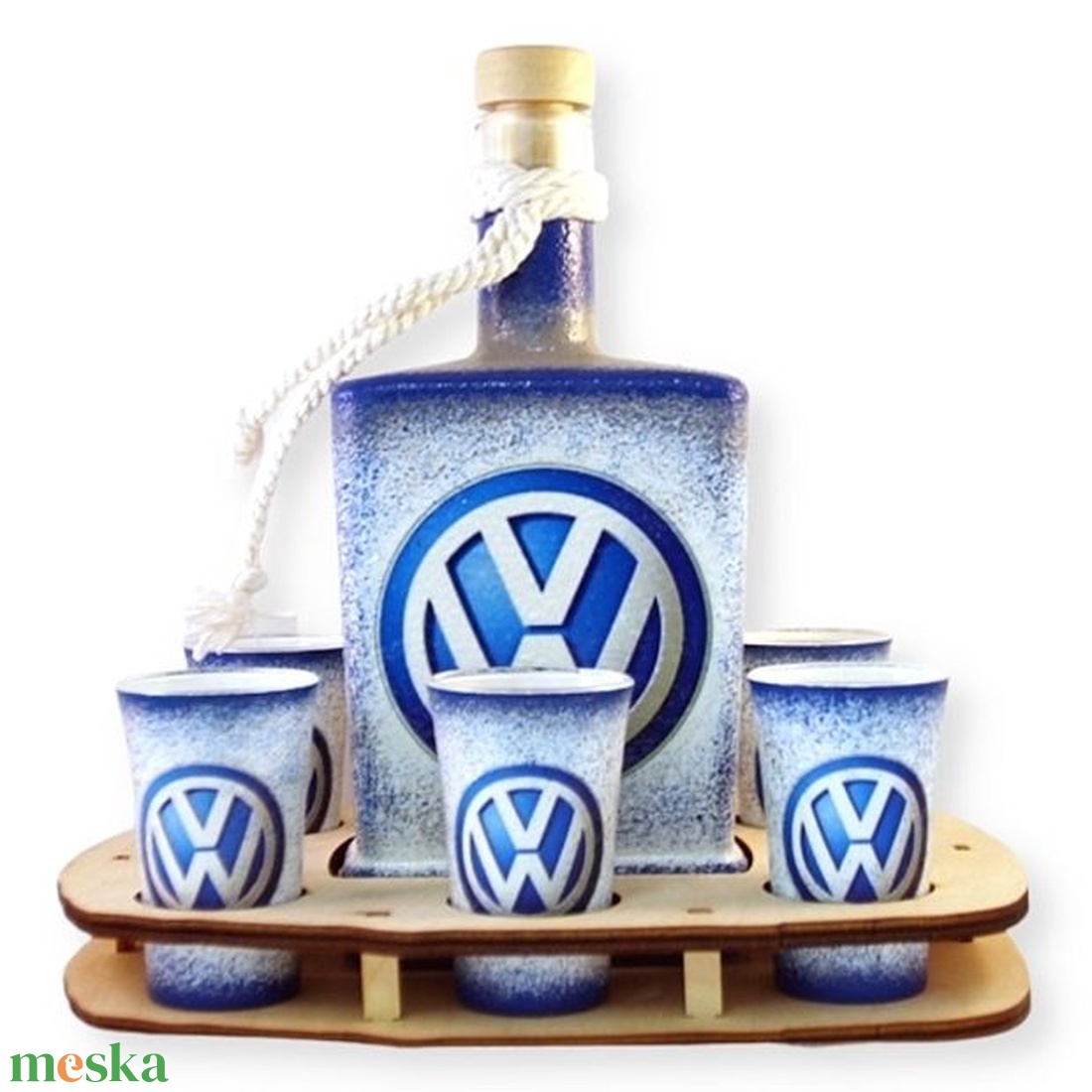 VOLKSWAGEN pálinkás szett ; Saját Volkswagen autód fényképével is! - otthon & lakás - dekoráció - asztal és polc dekoráció - díszüveg - Meska.hu