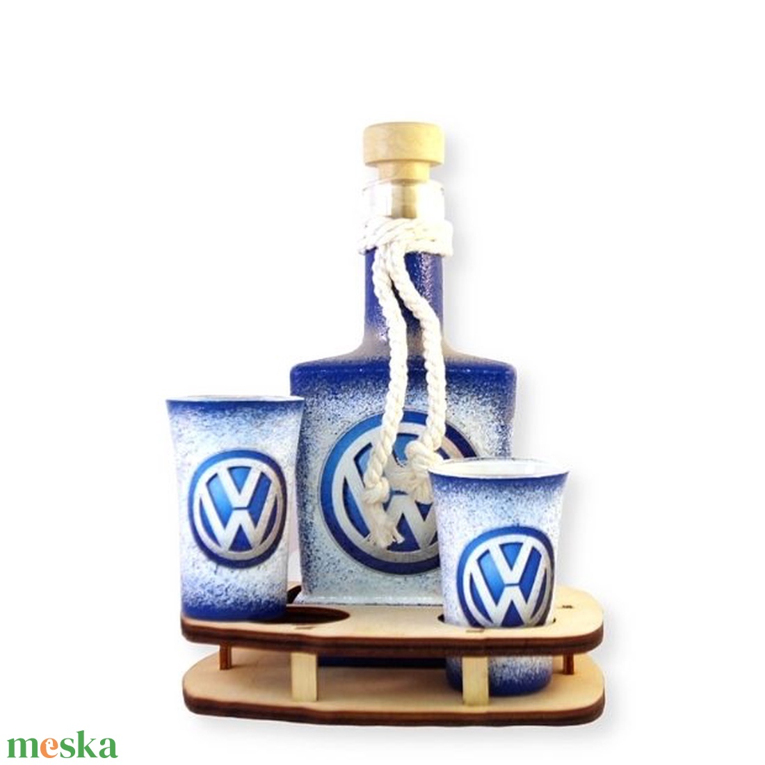 VOLKSWAGEN italos kínál készlet ; Volkswagen autód fényképével is! - otthon & lakás - konyhafelszerelés, tálalás - tálalás - pálinkás poharak, szettek - Meska.hu