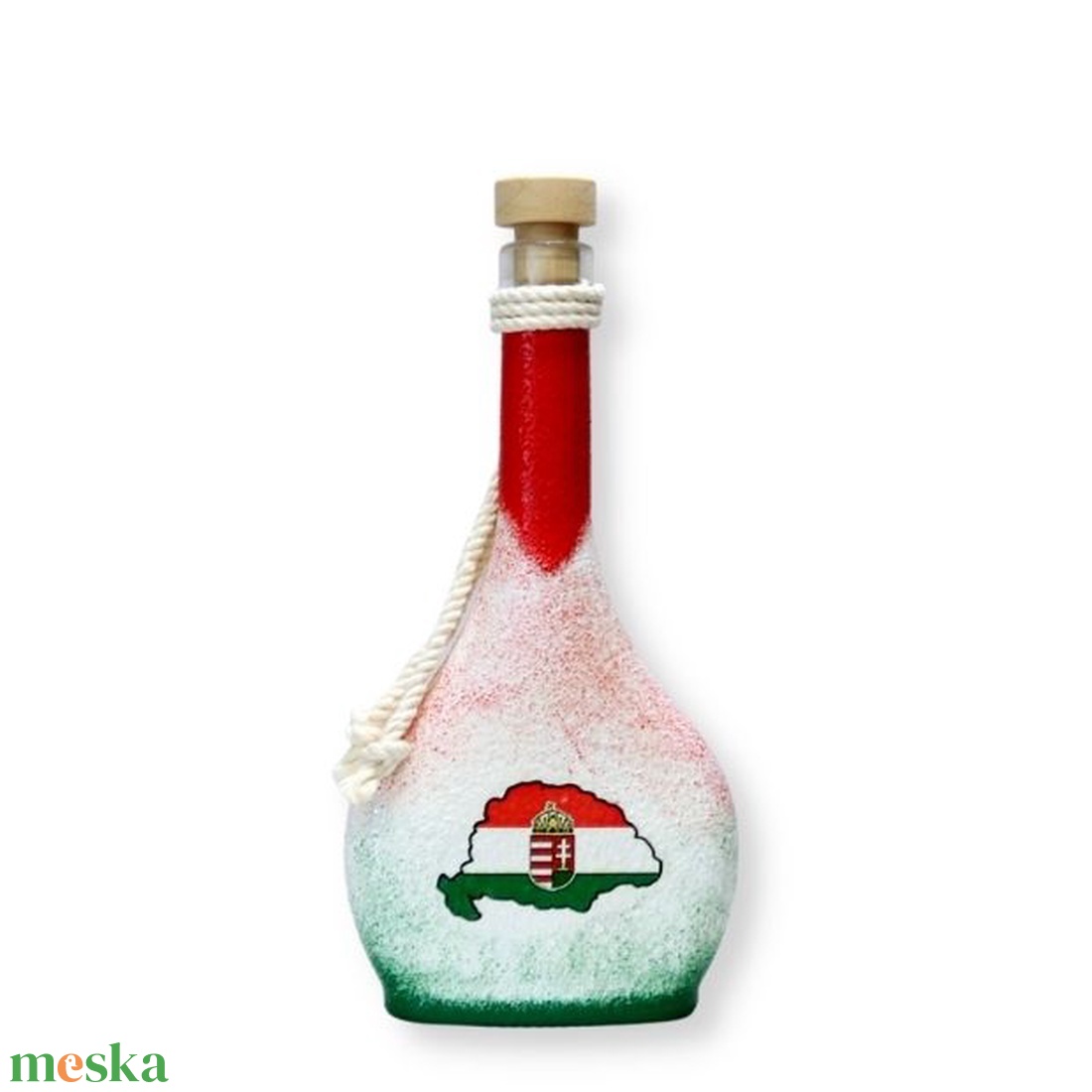 Egyedi díszítésű pálinkás üveg Nagy - Magyarország térképpel   - otthon & életmód - dekoráció - asztal és polc dekoráció - díszüveg - Meska.hu