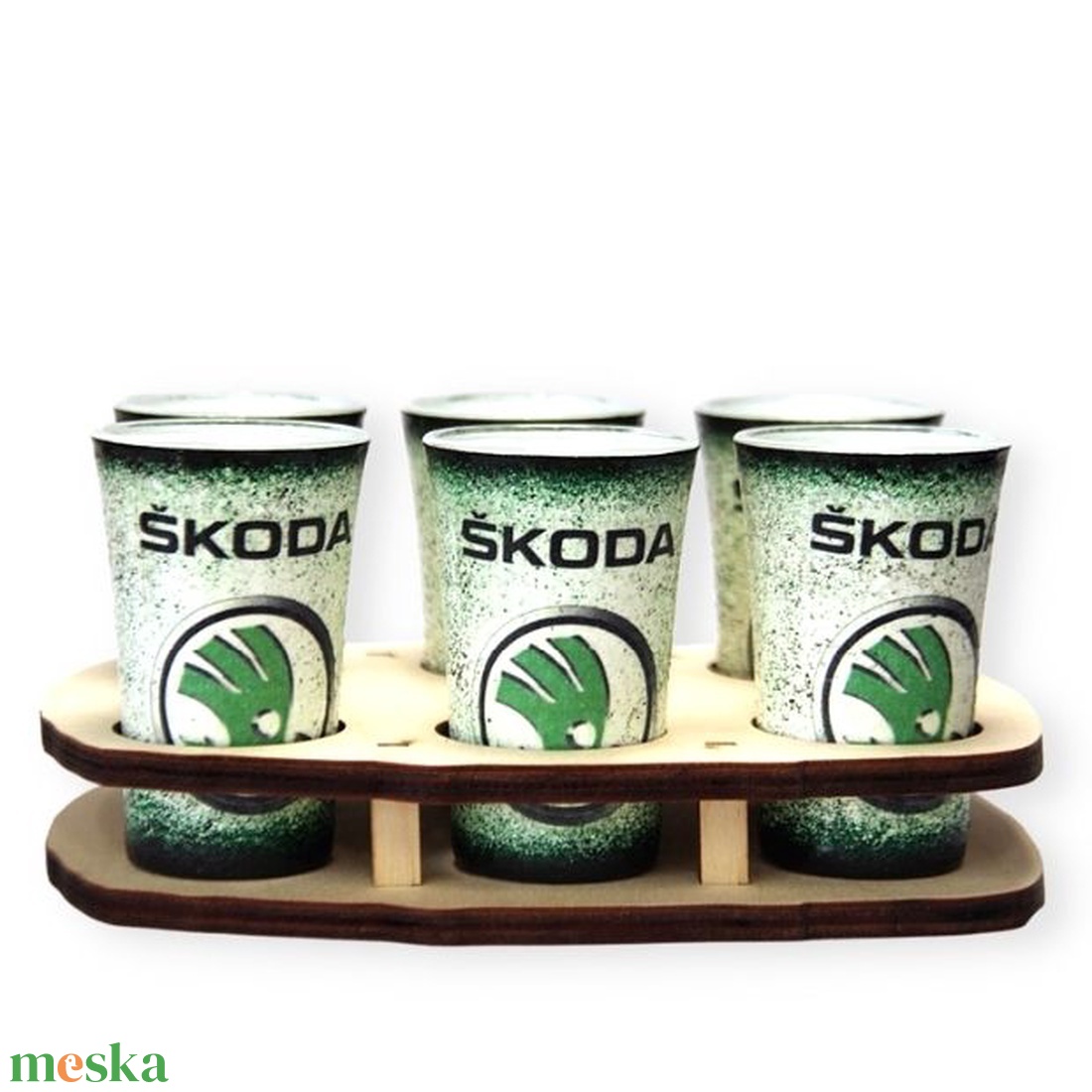 SKODA pohár készlet ; Skoda autód fényképével is! - otthon & életmód - konyhafelszerelés, tálalás - tálalás - pálinkás poharak, szettek - Meska.hu