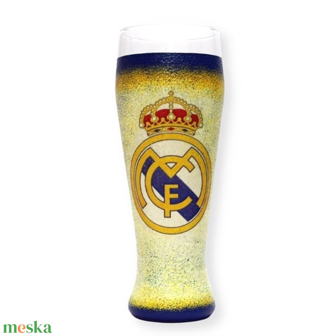 Real Madrid sörös pohár ; foci szurkolóknak - otthon & életmód - konyhafelszerelés, tálalás - tálalás - sörös pohár és korsó - Meska.hu