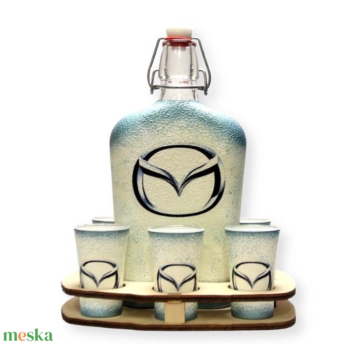 MAZDA pálinkás kínáló ; Mazda autó rajongóknak - otthon & lakás - dekoráció - asztal és polc dekoráció - díszüveg - Meska.hu