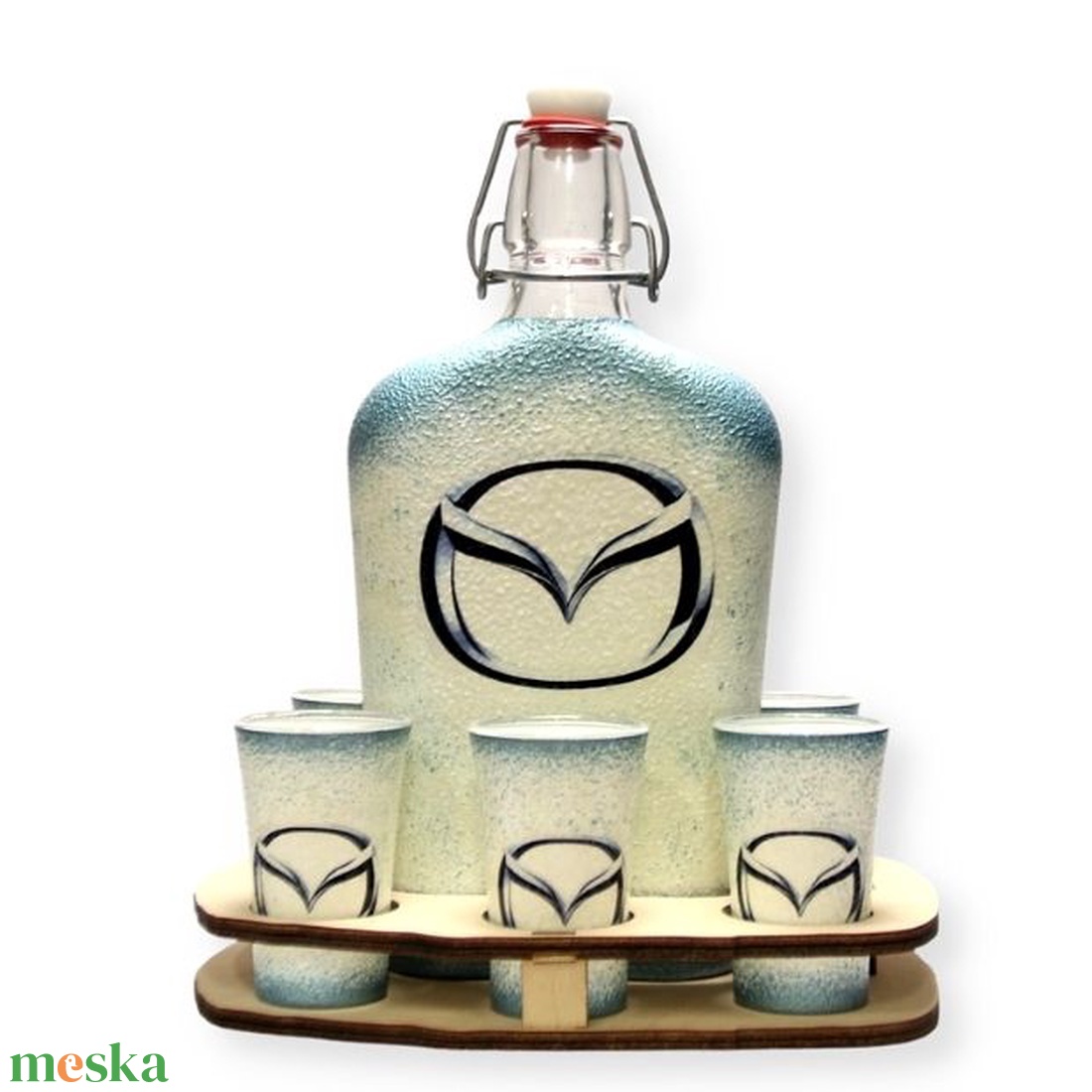 MAZDA pálinkás kínáló ; Mazda autó rajongóknak - otthon & életmód - dekoráció - asztal és polc dekoráció - díszüveg - Meska.hu