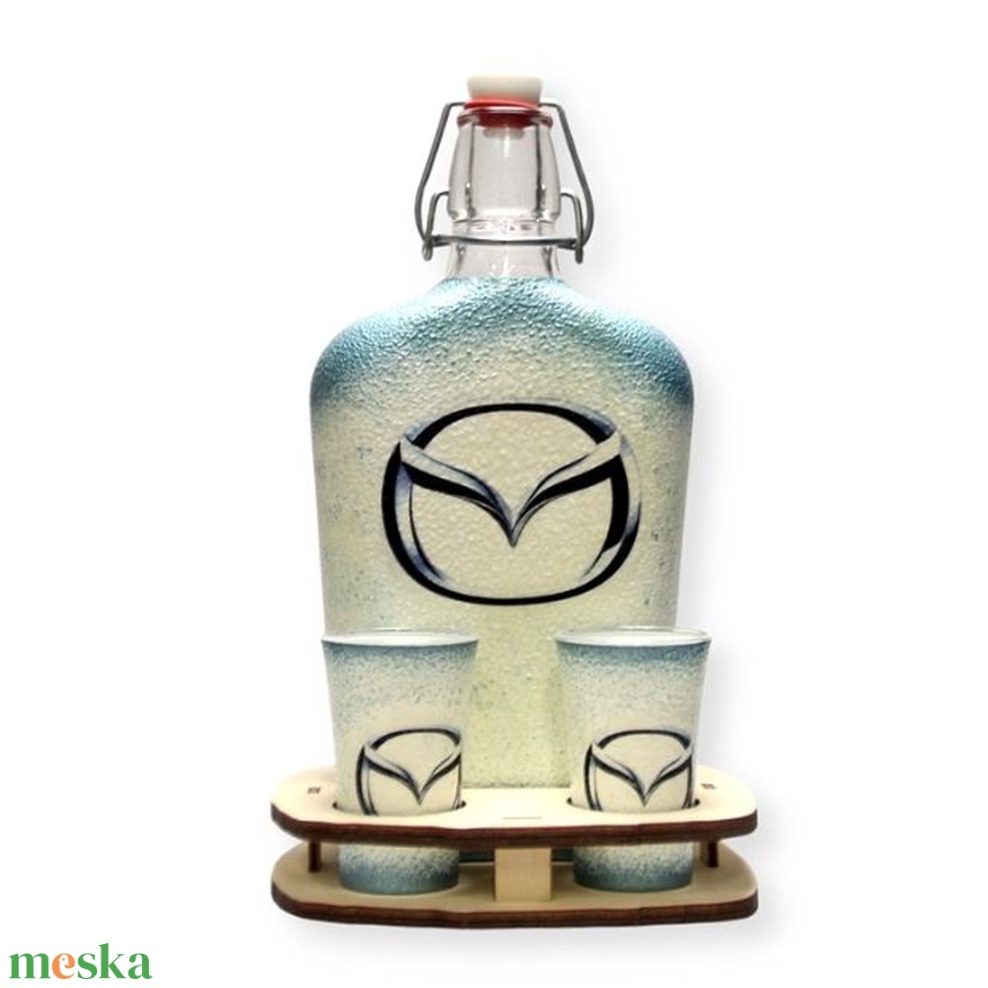 MAZDA italos készlet ; Mazda autó rajongóknak - otthon & lakás - dekoráció - asztal és polc dekoráció - díszüveg - Meska.hu