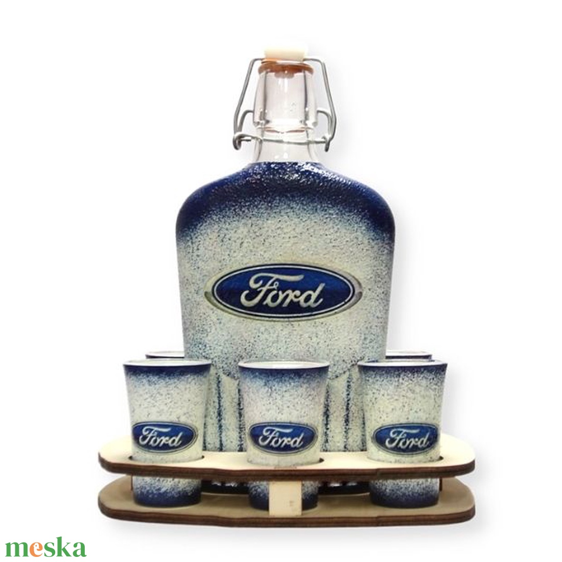 FORD pálinkás készlet ; A saját Ford autód fényképével is! - otthon & életmód - dekoráció - asztal és polc dekoráció - díszüveg - Meska.hu