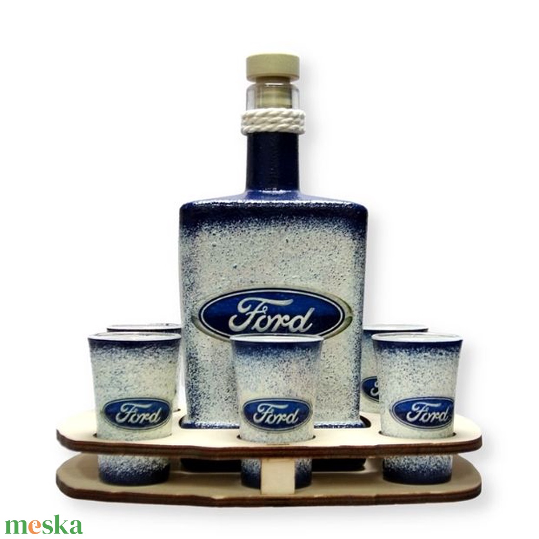 FORD pálinkás szett ; Saját Ford autó fotóval is!  - otthon & életmód - konyhafelszerelés, tálalás - tálalás - pálinkás poharak, szettek - Meska.hu