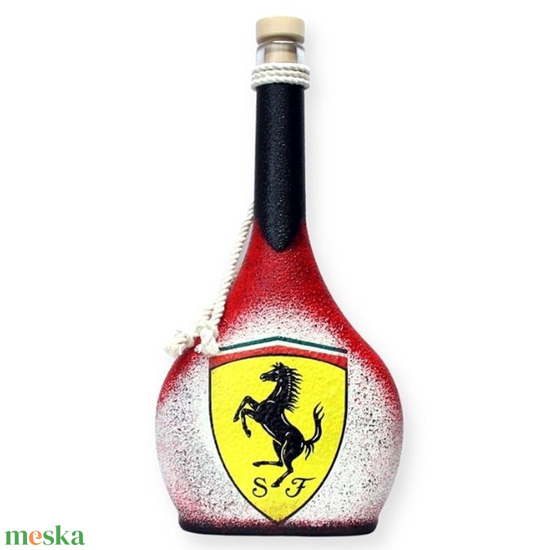 FERRARI italos üveg ferraris ajándék férfiaknak - otthon & életmód - dekoráció - asztal és polc dekoráció - díszüveg - Meska.hu